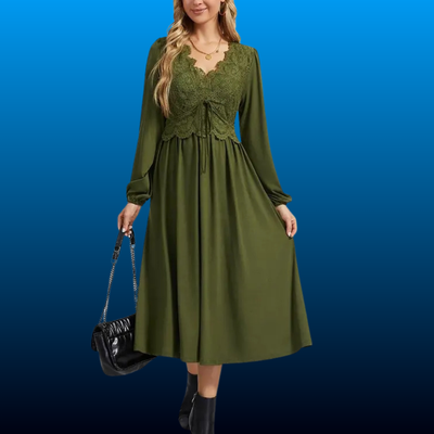 Boho Lace Midi Dress