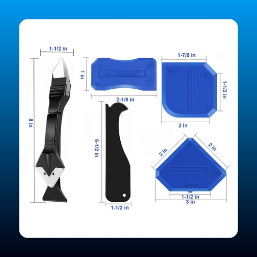 5-in-1 Steel, Plastic Silicone Caulking Multi-Tool