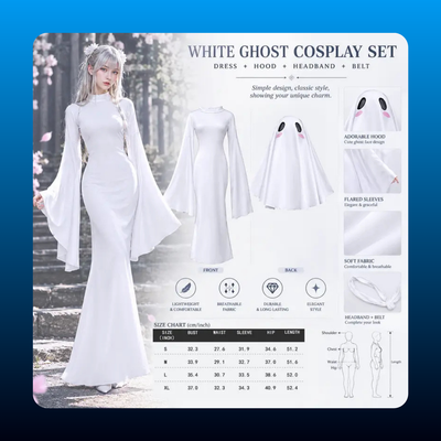 Hooded Ghost Gown Costume