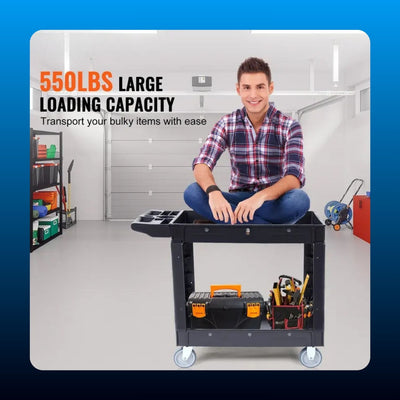 Heavy Duty Rolling Utility Cart with Handle