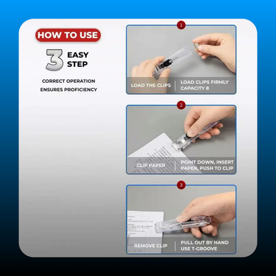 Portable Binder Clip Stapler