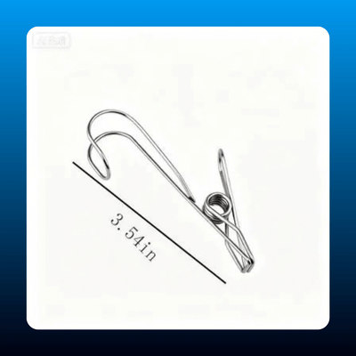 Stainless Steel Spring Clothes Pins with Hook