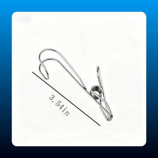 Stainless Steel Spring Clothes Pins with Hook