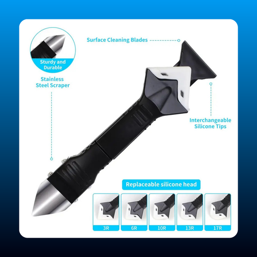 5-in-1 Steel, Plastic Silicone Caulking Multi-Tool