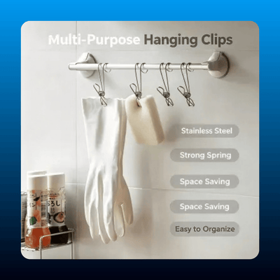 Stainless Steel Spring Clothes Pins with Hook