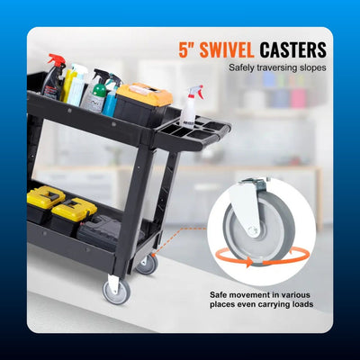 Heavy Duty Rolling Utility Cart with Handle