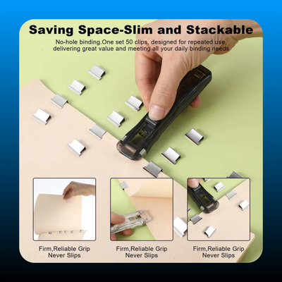 Portable Binder Clip Stapler