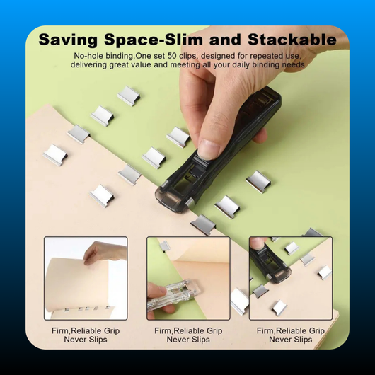 Portable Binder Clip Stapler