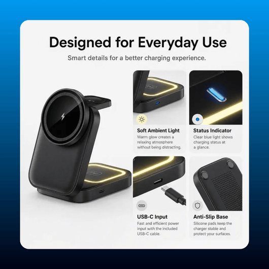 3-in-1 Foldable Magnetic Wireless Charger