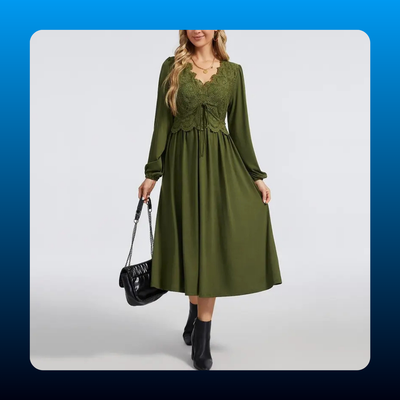 Boho Lace Midi Dress