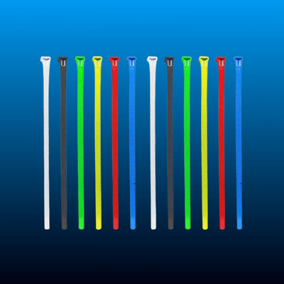 Reusable Colored Cable Ties (100 Pack)
