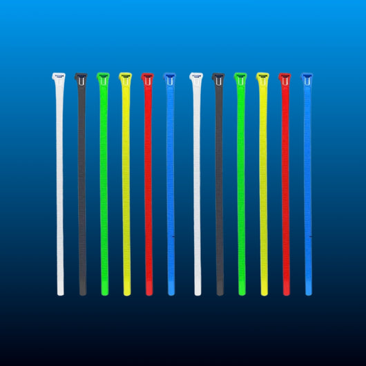 Reusable Colored Cable Ties (100 Pack)