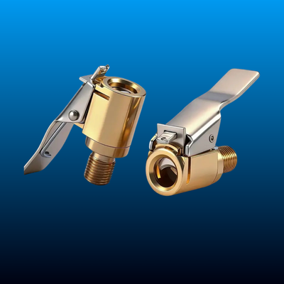2pcs Tire Inflator Nozzles with Clip-On Connectors