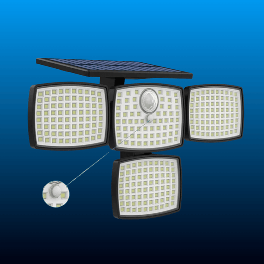 4-Head Solar Security Light with Remote