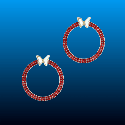 Rhinestone Start Stop Button Ring