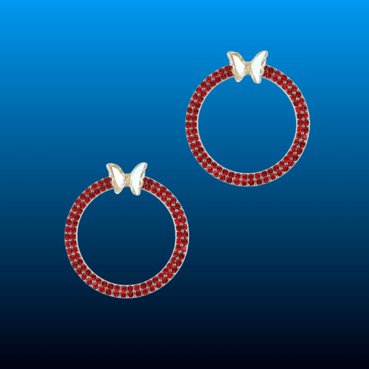 Rhinestone Start Stop Button Ring