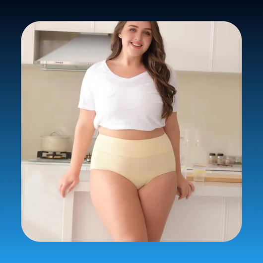 Women's Plus Size High Waisted Underwear (4-Pack)