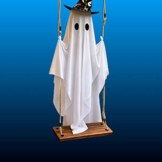 Light Up Hanging Ghost on Swing