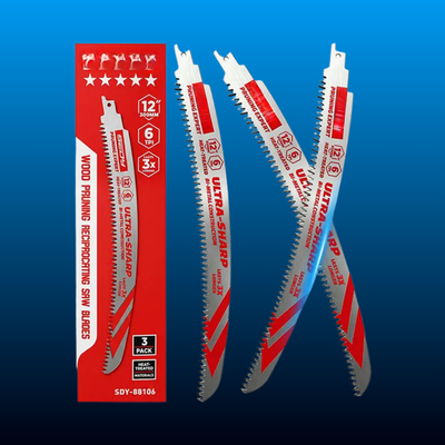 Reciprocating Saw Blade Set with Japanese Tooth Pattern