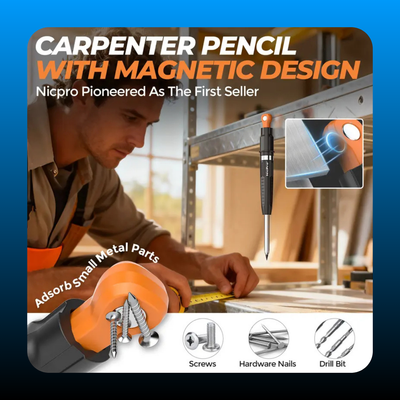 Magnetic Mechanical Carpenter Pencils Set