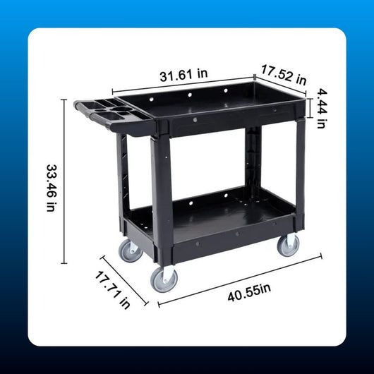 Heavy Duty Rolling Utility Cart with Handle