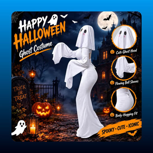 Hooded Ghost Gown Costume