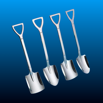4 Pack Shovel-Shaped Stainless Steel Spoon Set