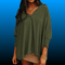 V Neck Oversized Tunic Top