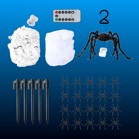 Giant Light Up Halloween Spider Web