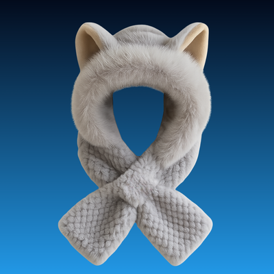 Animal Ear Hooded Scarf
