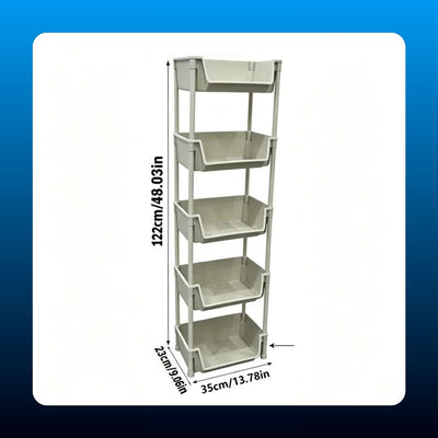 Five Tier Rolling Storage Trolley