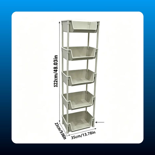 Five Tier Rolling Storage Trolley