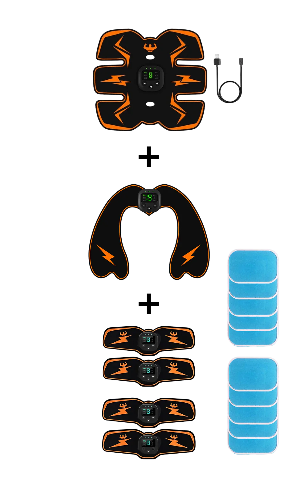 Power Booty Stimulator 2025 - Booty + Abs+ Arms + Legs + 10 Gel Pads