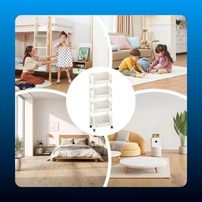 Five Tier Rolling Storage Trolley