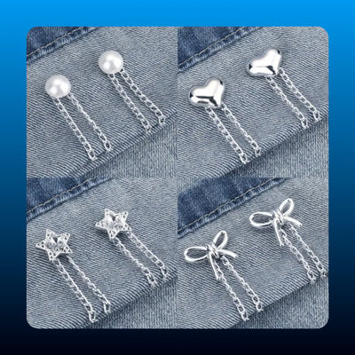 Pant Hem Clips with Chains (8 Piece)