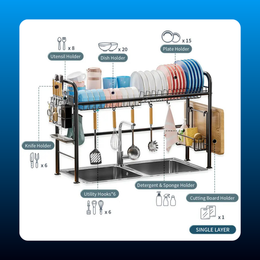 Over The Sink Dish Drying Rack