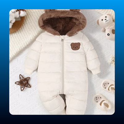 Hooded Bear Baby Snowsuit