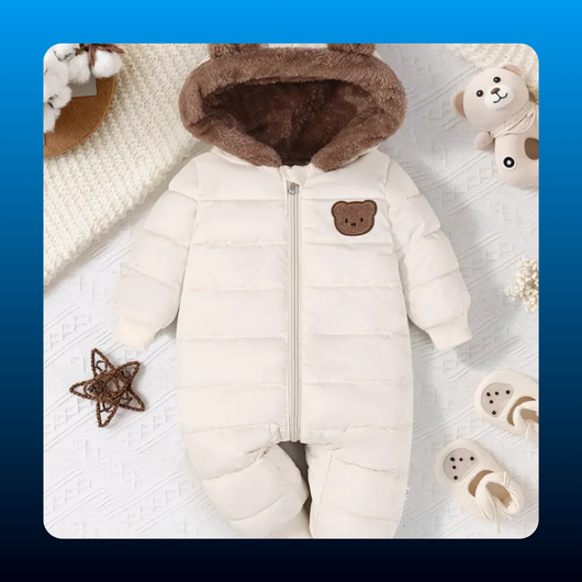 Hooded Bear Baby Snowsuit