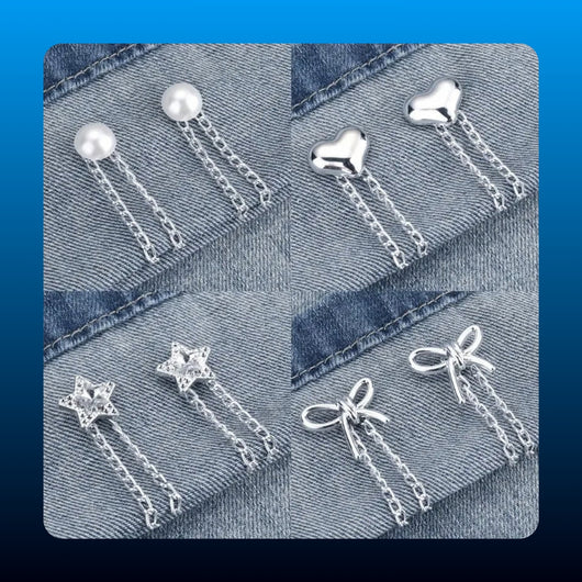 Pant Hem Clips with Chains (8 Piece)