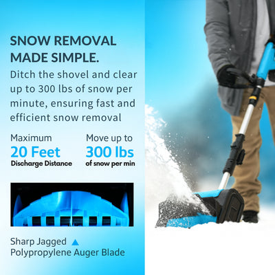 SnowJet – Cordless Portable Snow Blower