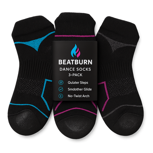 3-Pack BeatBurn Dance Socks