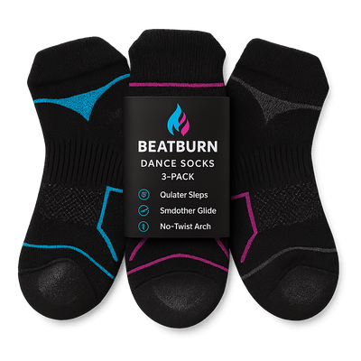 3-Pack BeatBurn Dance Socks