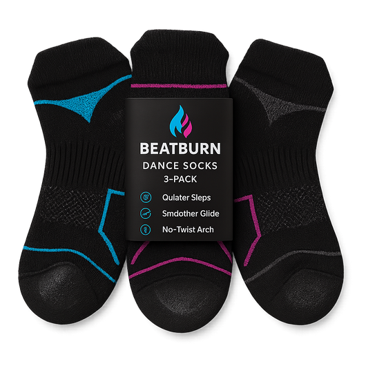 3-Pack BeatBurn Dance Socks
