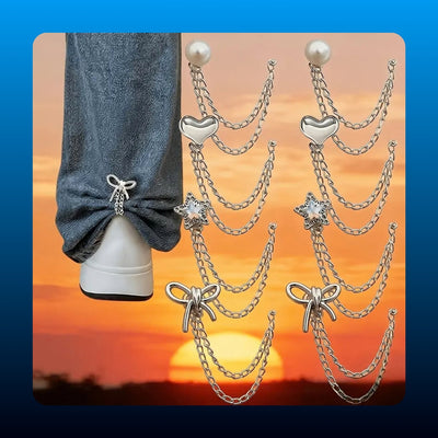 Pant Hem Clips with Chains (8 Piece)