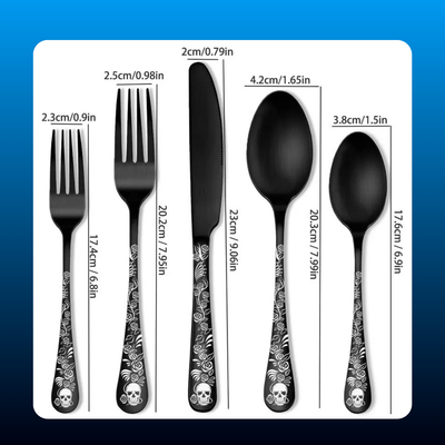 Gothic Black Flatware Set