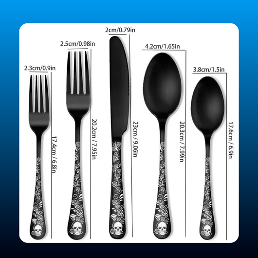 Gothic Black Flatware Set