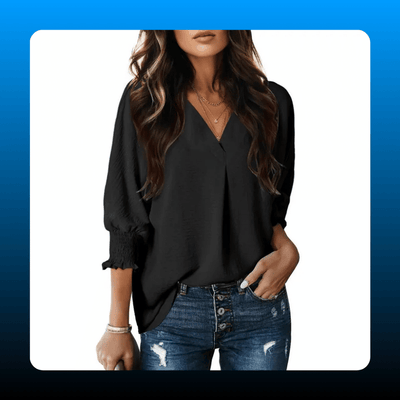 V Neck Oversized Tunic Top