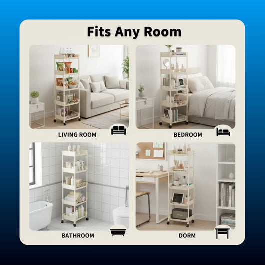 Five Tier Rolling Storage Trolley
