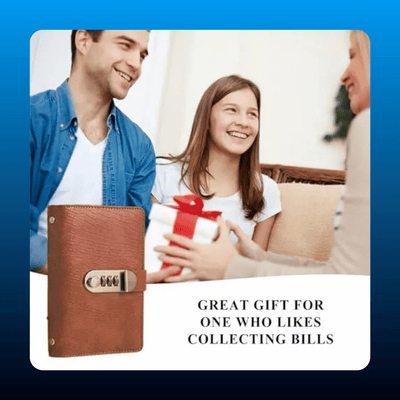 A6 PU Leather Savings Binder with Combination Lock