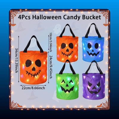 Halloween Candy Bucket with LED Lights